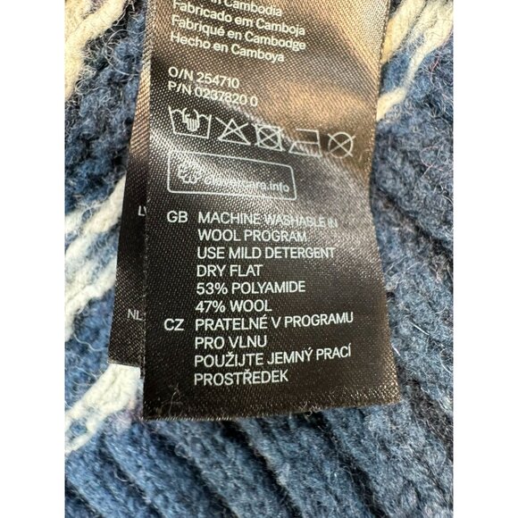 Vintage L.O.G.G. Womens Nordic Patterned Wool Blend Sweater Medium Blue - Picture 3 of 14